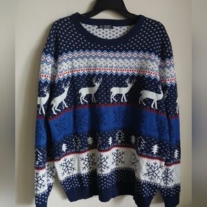 Avenue Sweater Reindeer Size XL Snowflake